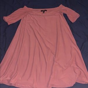 Off the shoulder pink dress